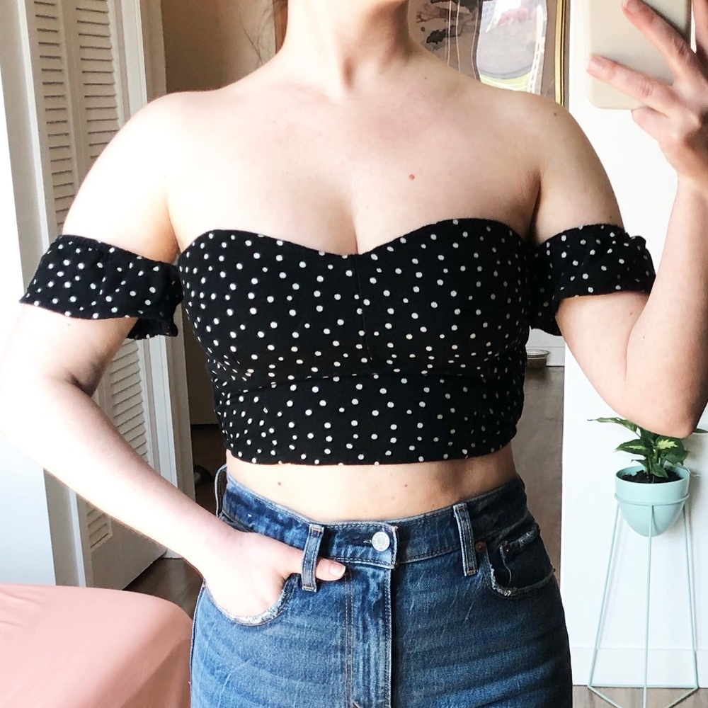 A&F Off-Shoulder Crop Top